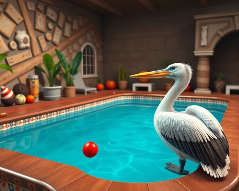 pool, super mario, pelican